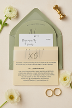 Load image into Gallery viewer, Daniella Arch Invite - 3 card set with belly band