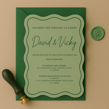 Load image into Gallery viewer, Amity Wavy Wedding Invitations