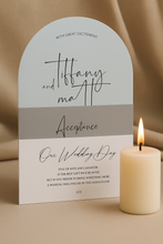 Load image into Gallery viewer, Daniella Arch Invite - 3 card set with belly band