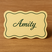 Load image into Gallery viewer, 'Amity' wavy name cards/place cards