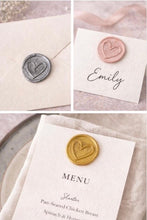 Load image into Gallery viewer, Heart Wax Seal - self adhesive seal