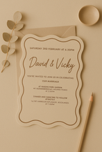 Load image into Gallery viewer, Amity Wavy Wedding Invitations