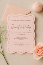 Load image into Gallery viewer, Amity Wavy Wedding Invitations