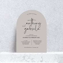 Load image into Gallery viewer, Daniella Arch Invite - 3 card set with belly band