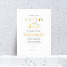 Load image into Gallery viewer, Bianca Foil Wedding Invite