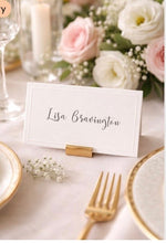 Load image into Gallery viewer, Wedding Place Cards - embossed border
