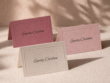 Load image into Gallery viewer, Wedding Place Cards - embossed border
