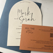 Load image into Gallery viewer, 'Jasmine' Arch Modern Invitation Suite

