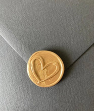 Load image into Gallery viewer, Heart Wax Seal - self adhesive seal
