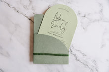 Load image into Gallery viewer, Elisabetta Curved/Arched Invite with pocket
