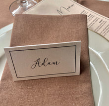 Load image into Gallery viewer, Wedding Place Cards - black border

