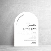 Load image into Gallery viewer, Sam Arch Menu Personalised
