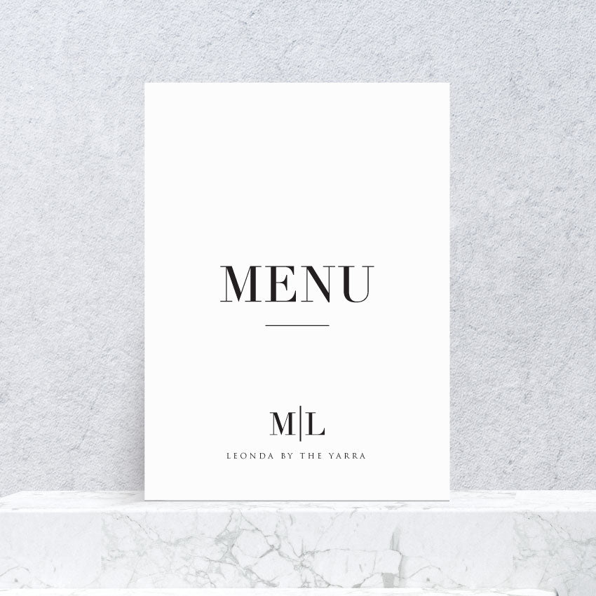 Menu Folded