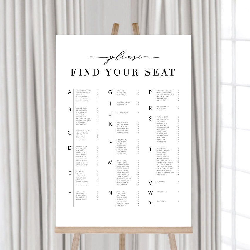 Stephanie Seating Board